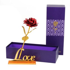 24K Golden Rose – Everlasting Love Gift | Valentine's, Anniversary & Birthday Present | Romantic Wedding Decor | Perfect for Couples & Lovers