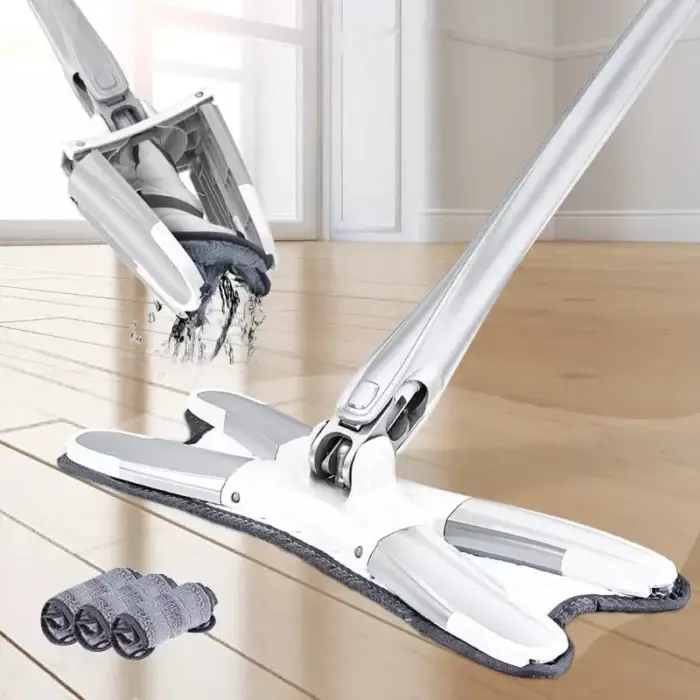 "High-Quality X-Type Microfiber Floor Mop – 360° Rotating Hands-Free Squeeze Mop for Home & Kitchen | Flat Mop with Replaceable Cloth Pads | Perfect for Tile, Wood & Laminate Cleaning"